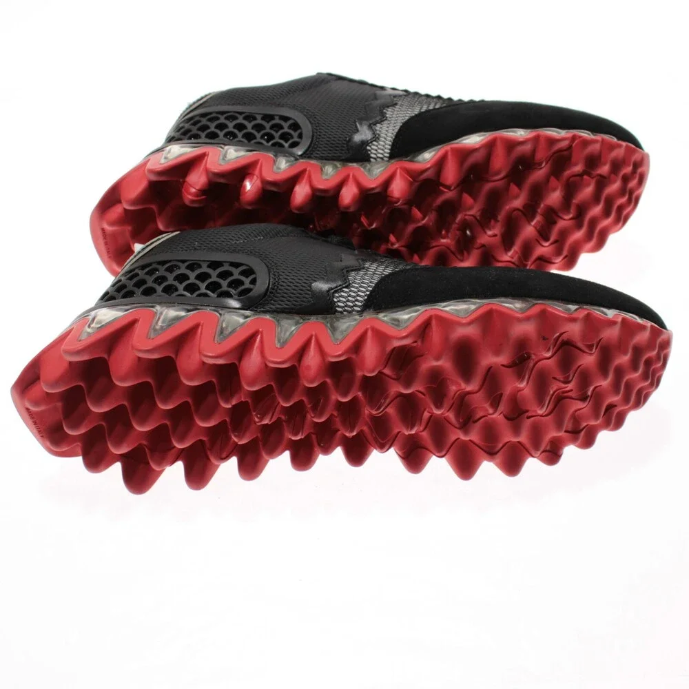 Christian Louboutin NWB Suede/Mesh Loubishark Sneakers Sz 44.5 US 11.5 Black